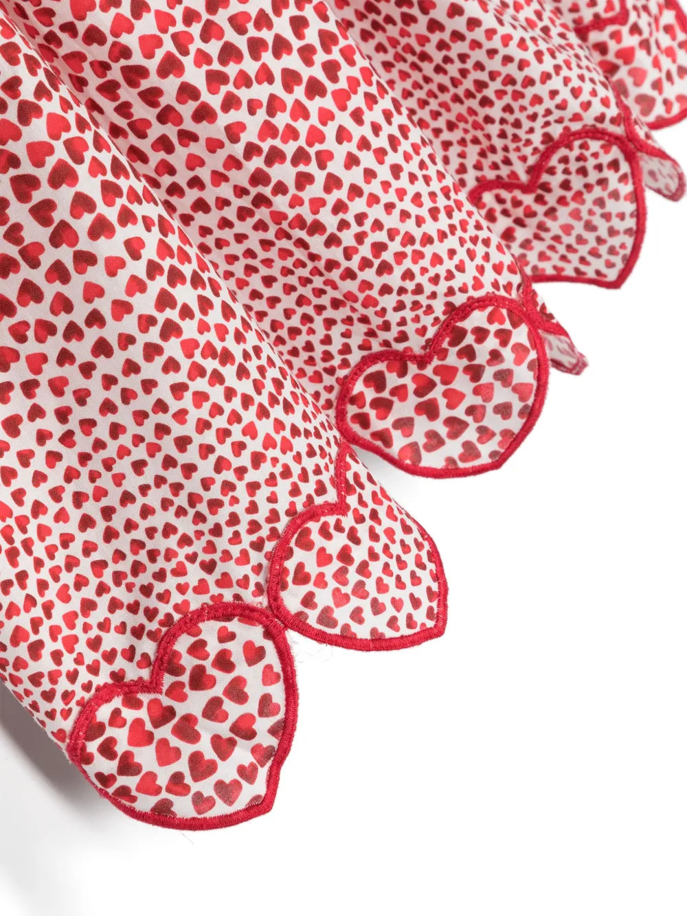 heart-print cotton midi dress