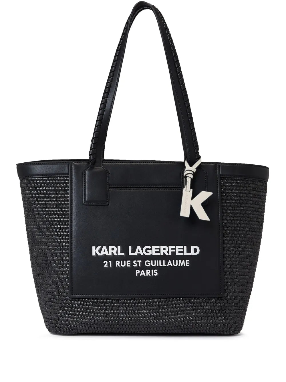 Rue St-Guillaume raffia tote bag