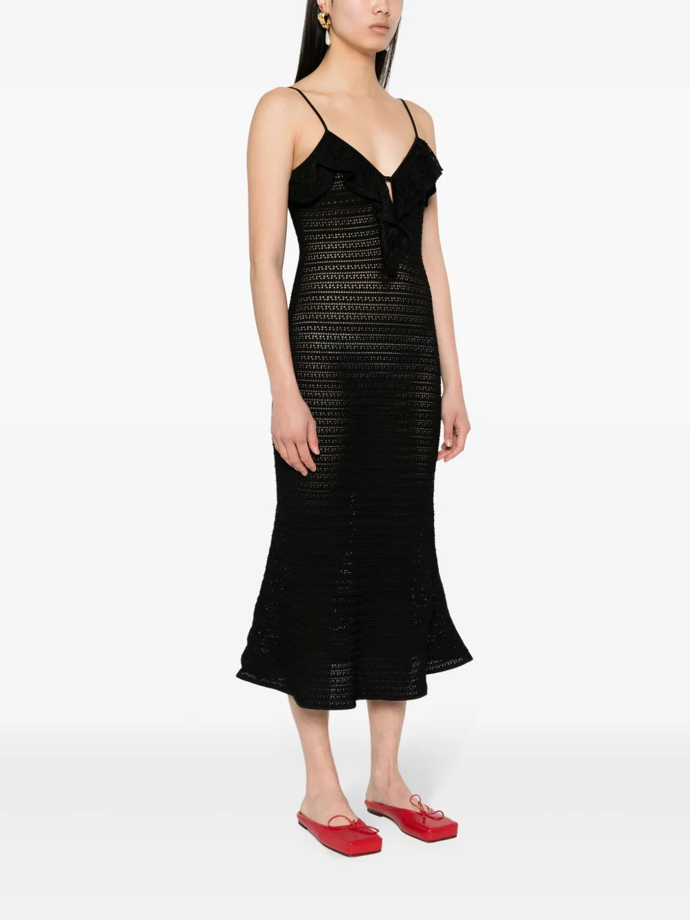 crochet midi dress