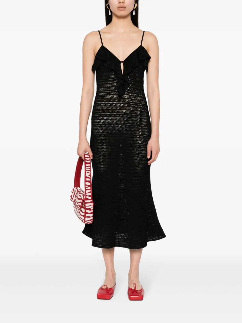 crochet midi dress