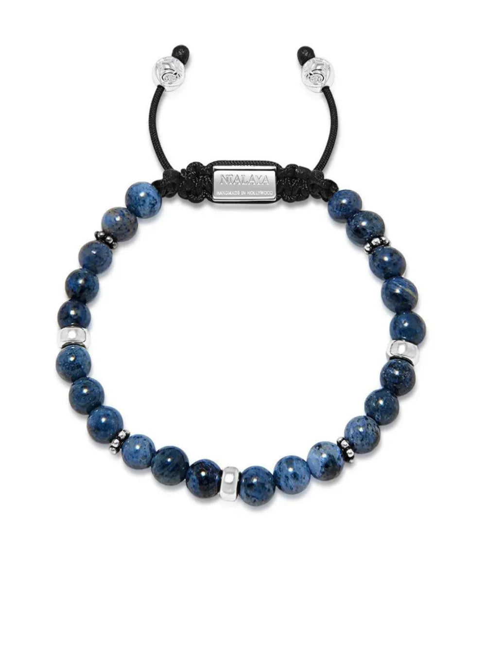 beaded dumortierite bracelet