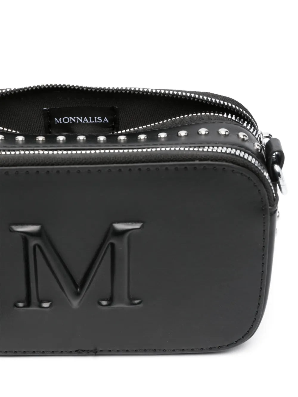 logo-embossed shoulder bag