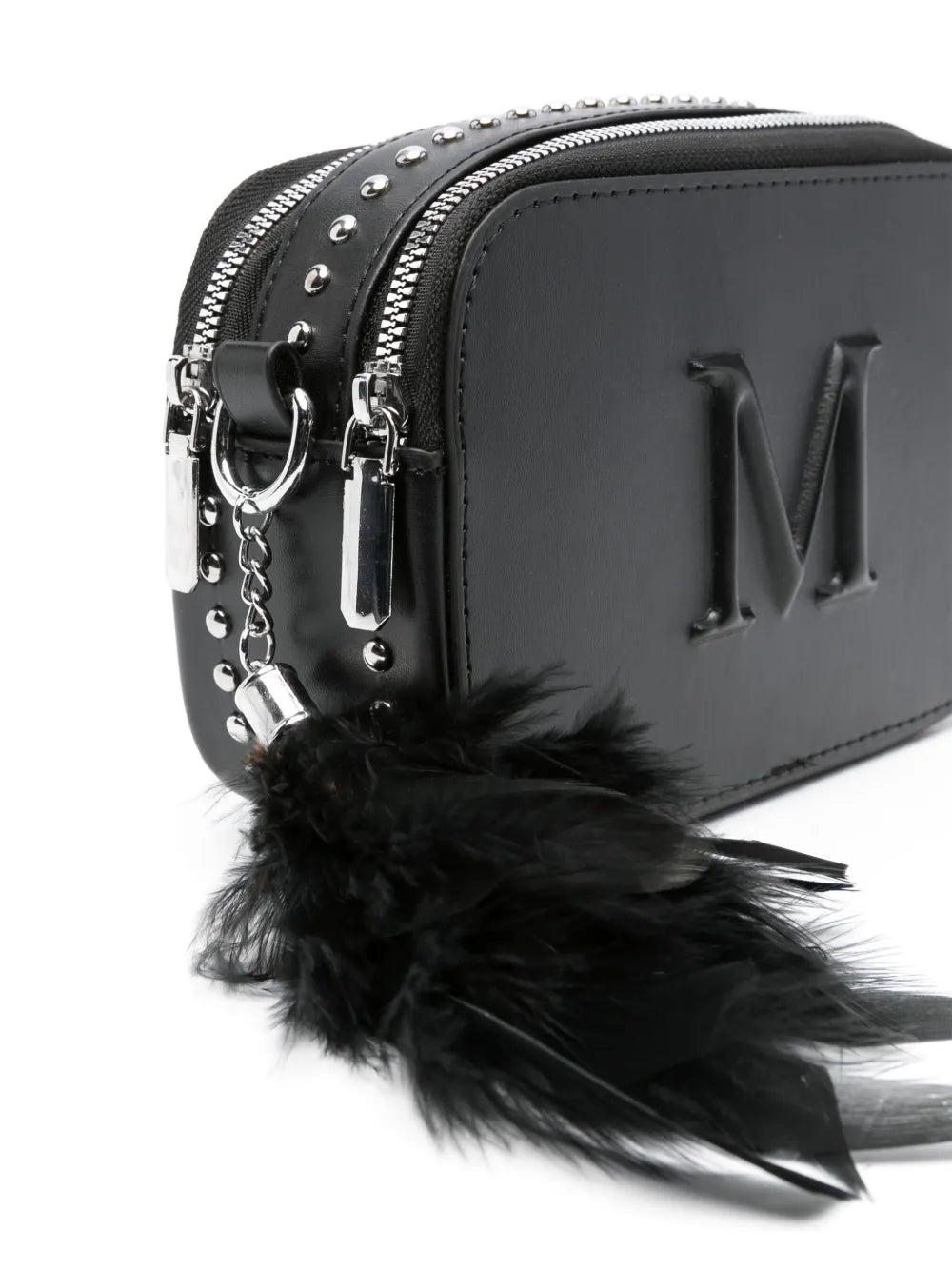 logo-embossed shoulder bag