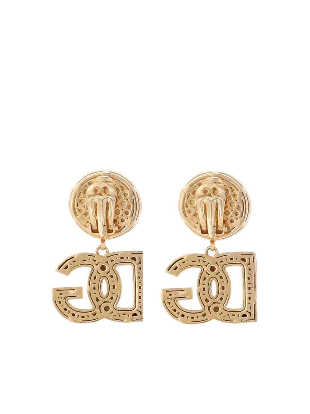 logo-pendant earrings 