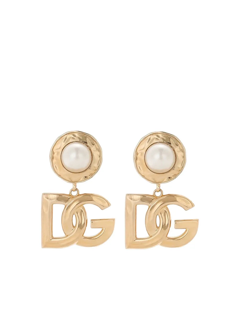 logo-pendant earrings 