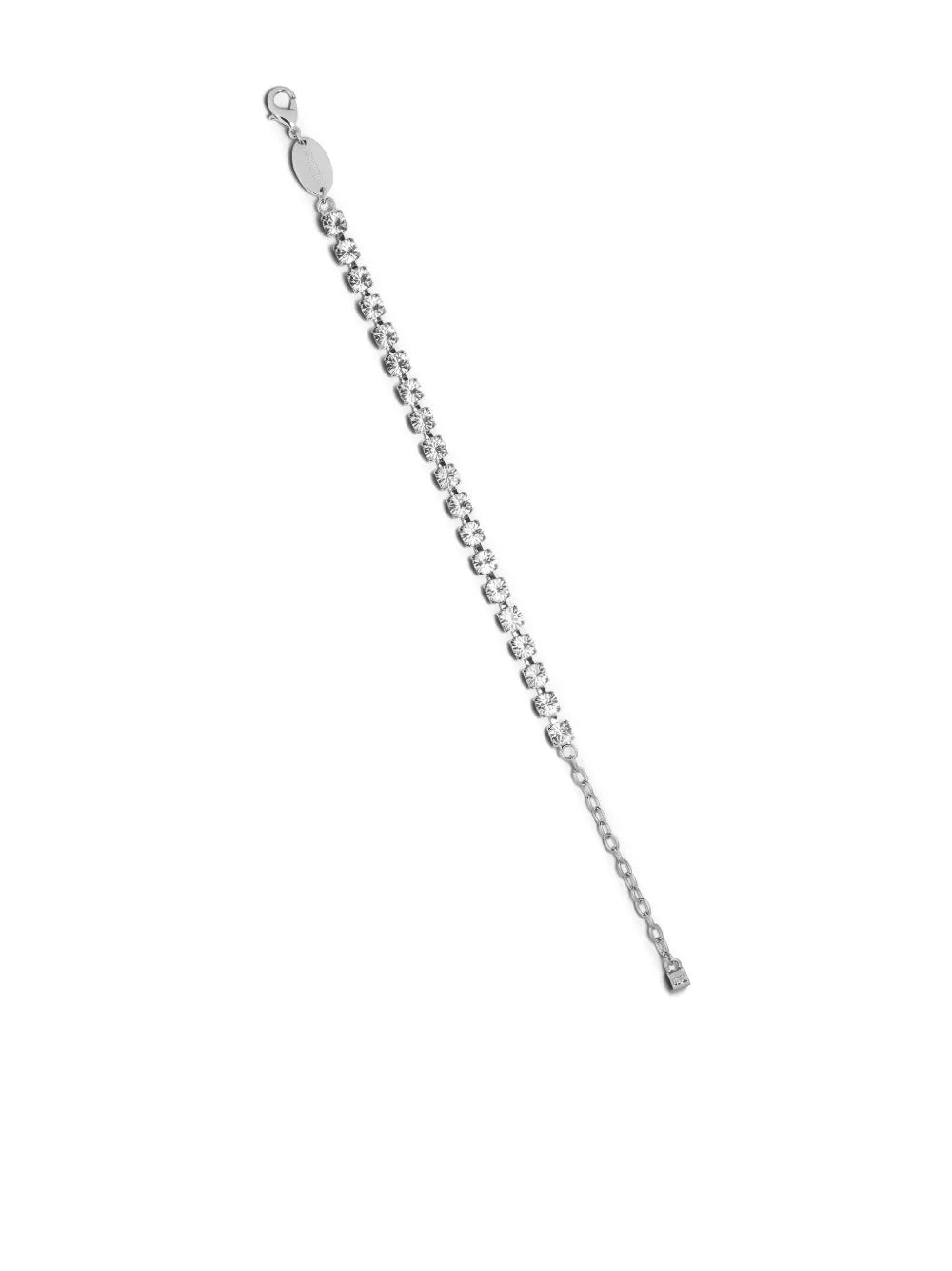 logo-engraved metal bracelet