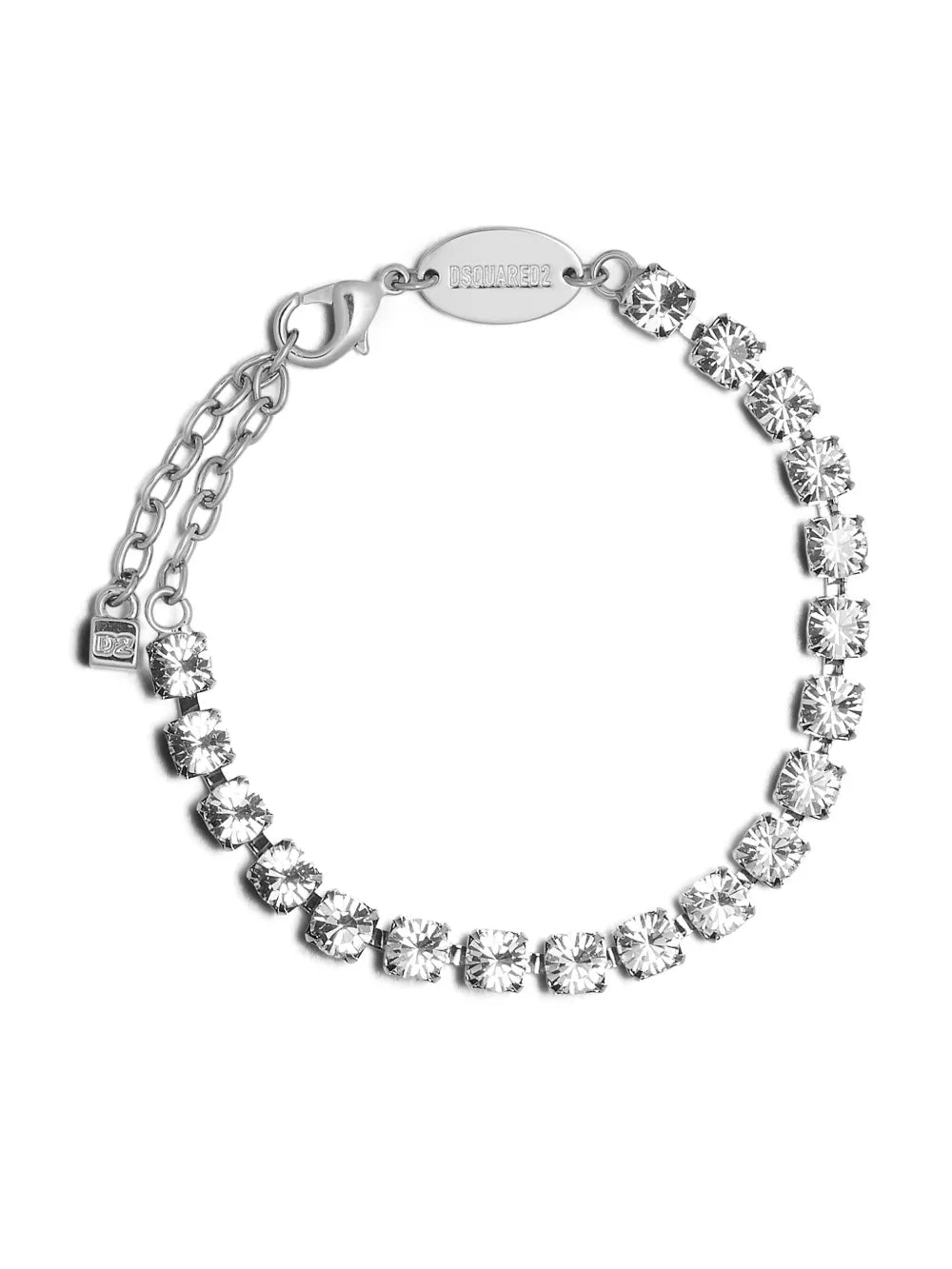 logo-engraved metal bracelet