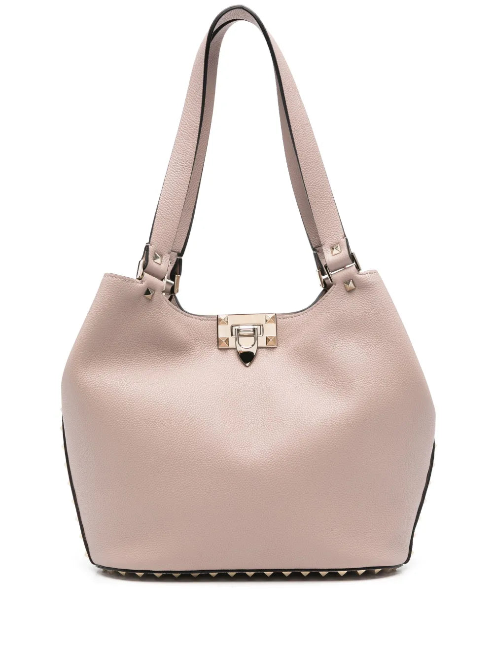 Rockstud leather shoulder bag