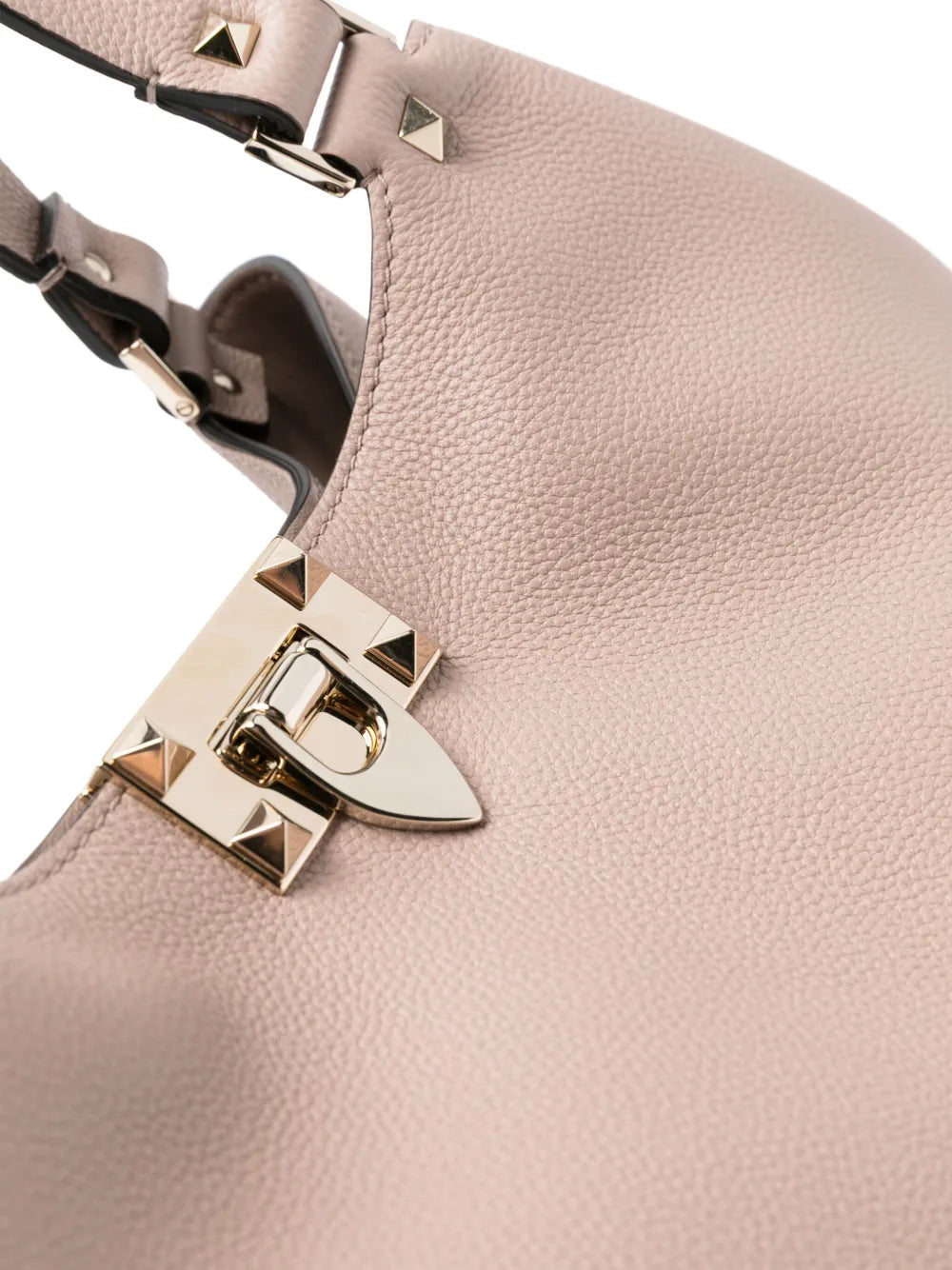 Rockstud leather shoulder bag