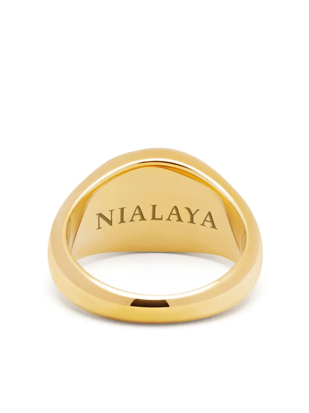 tiger-eye engraved signet ring