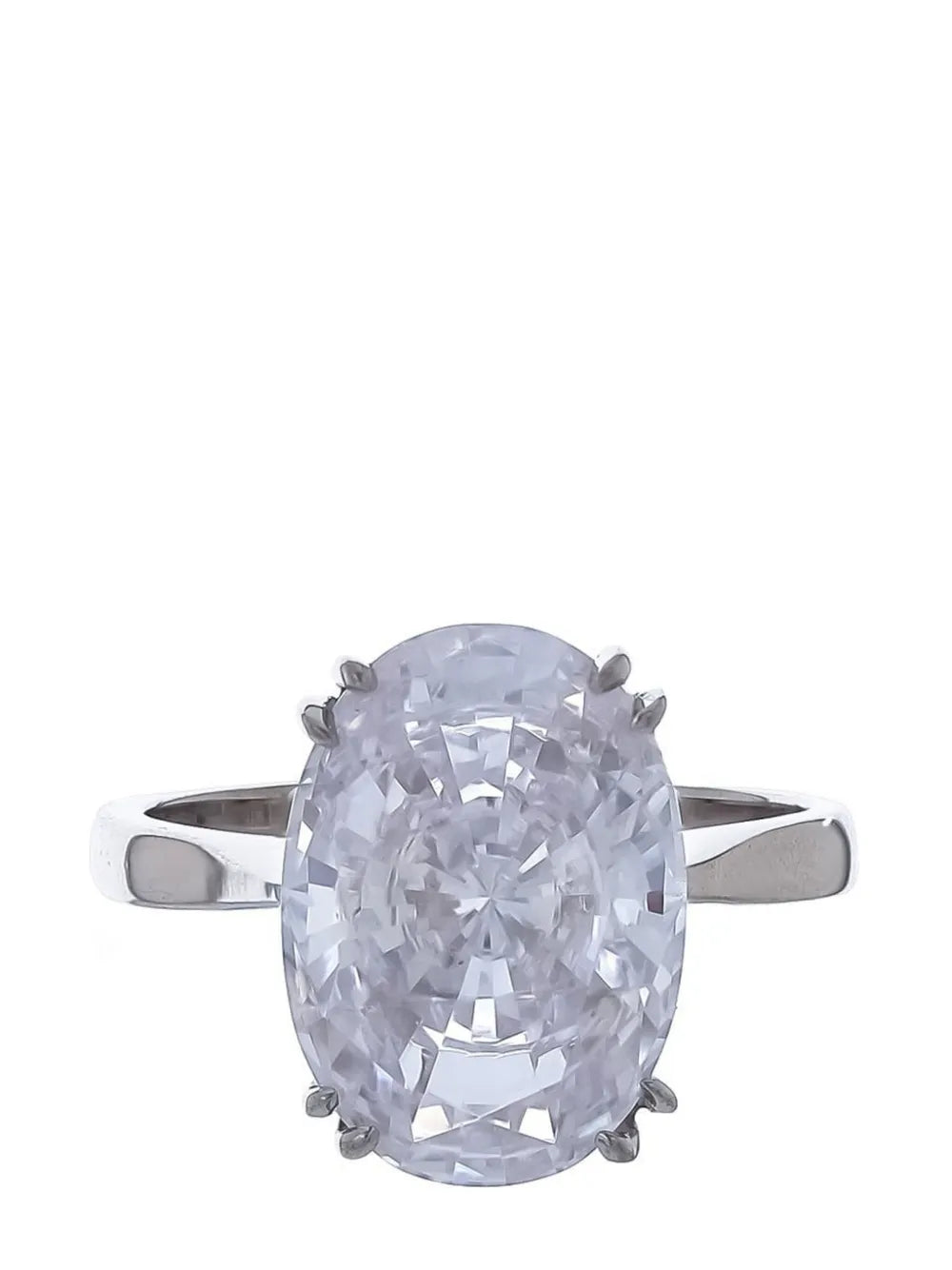 14kt gold vermeil oval solitaire ring