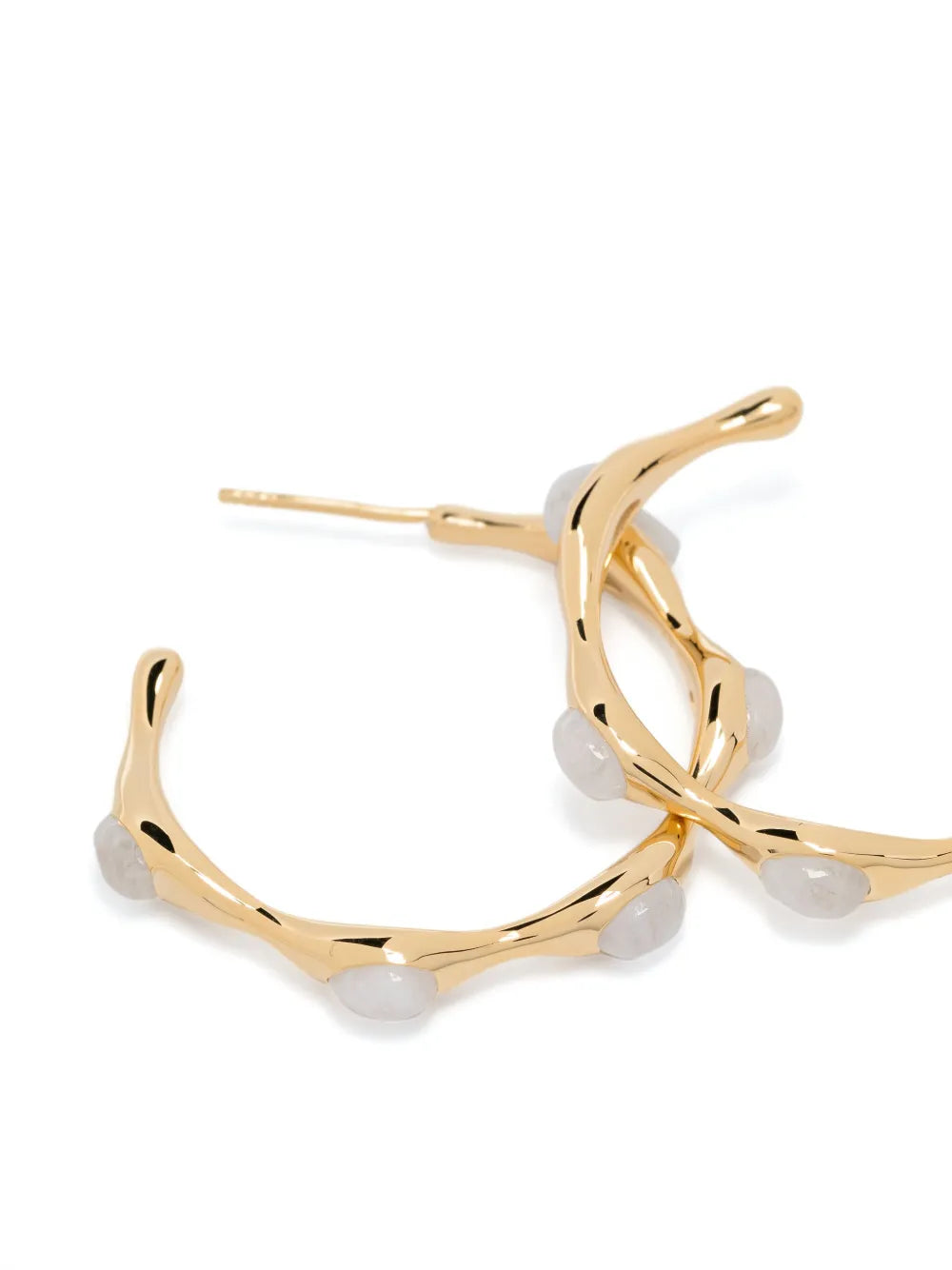 Magma Rainbow Moonstone hoop earrings