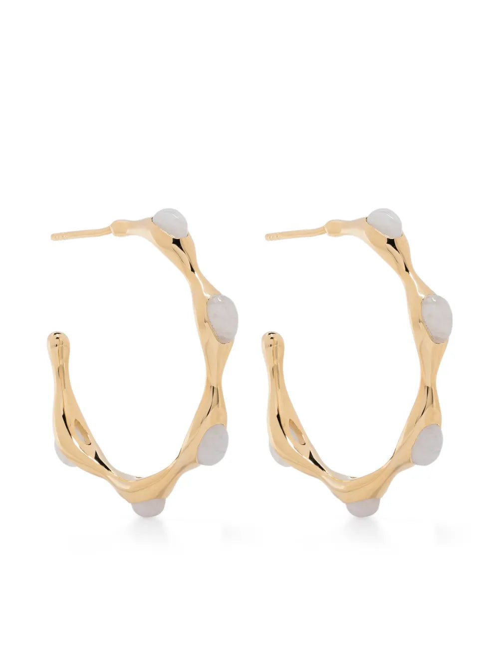 Magma Rainbow Moonstone hoop earrings