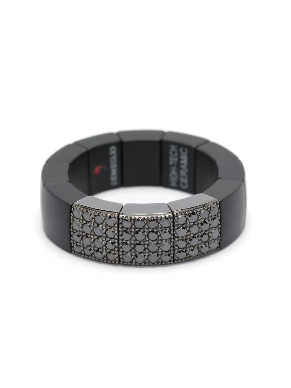 18kt white gold Scacco ring
