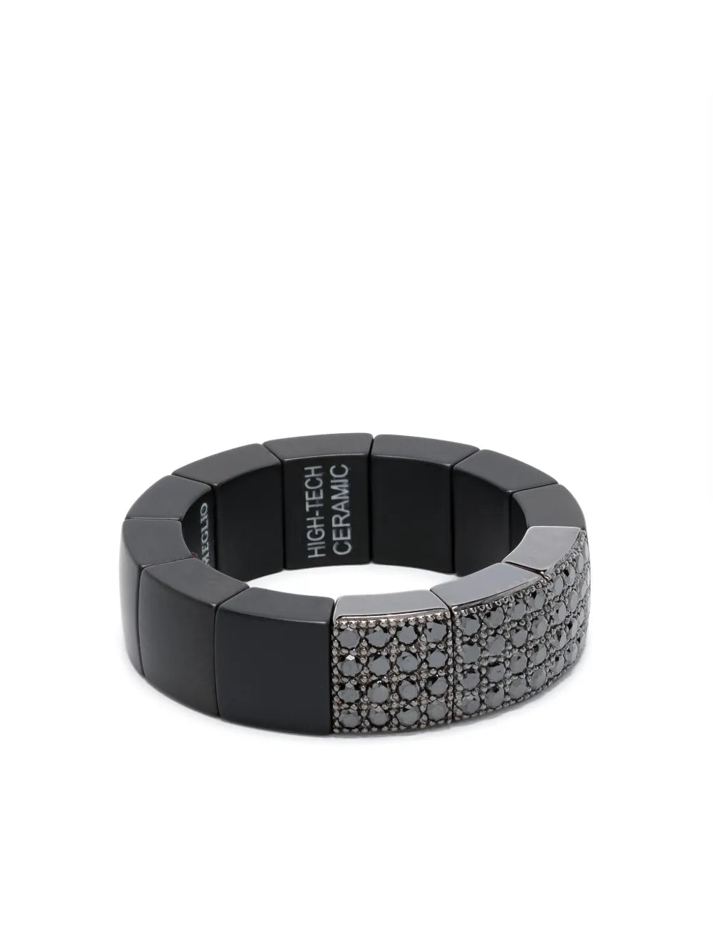 18kt white gold Scacco ring