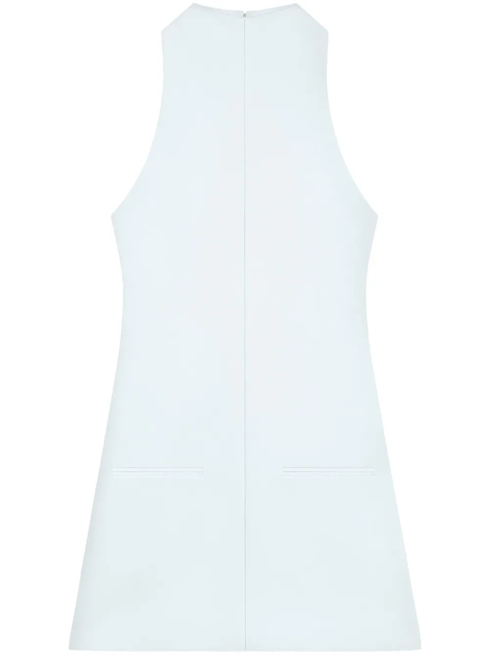 sleeveless twill A-line dress