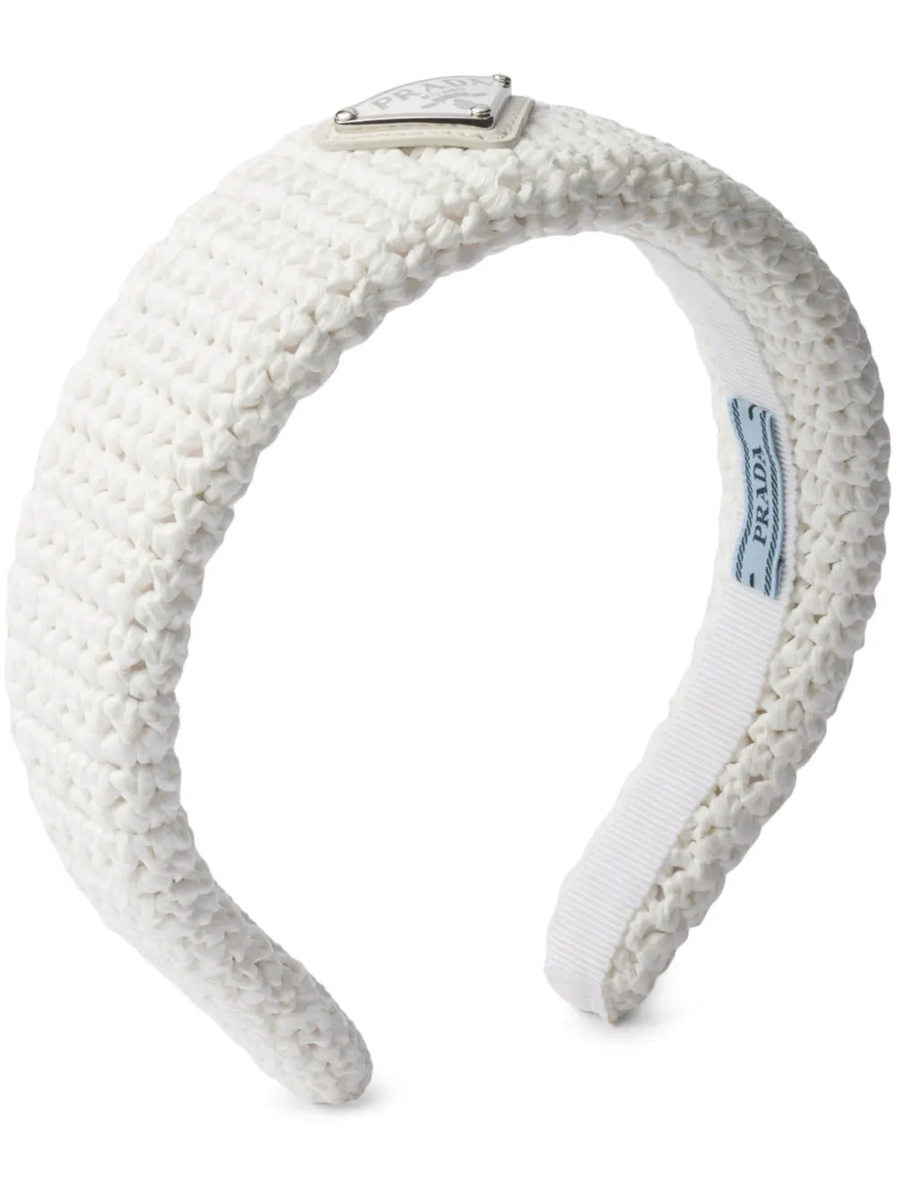 logo-plaque crochet headband