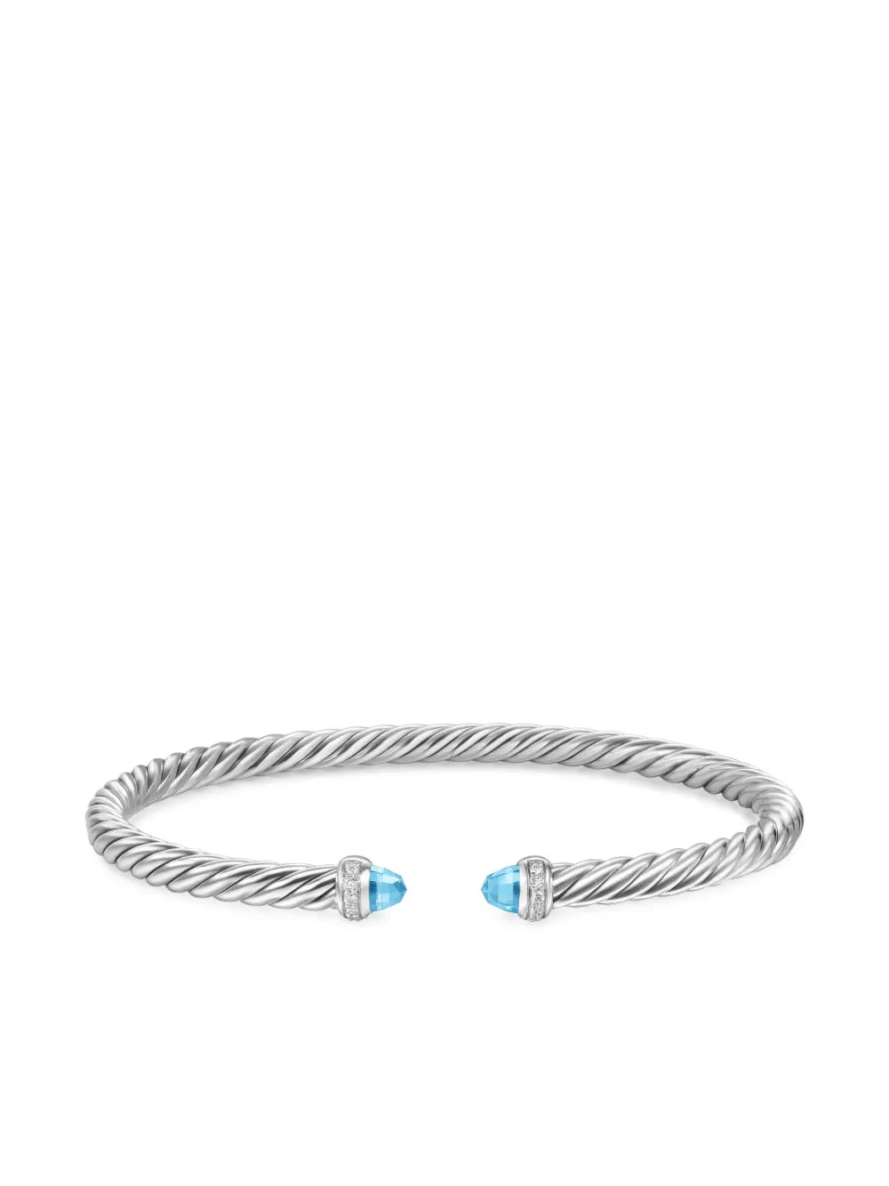 sterling silver Cablespira Flex® diamond bracelet (4mm)