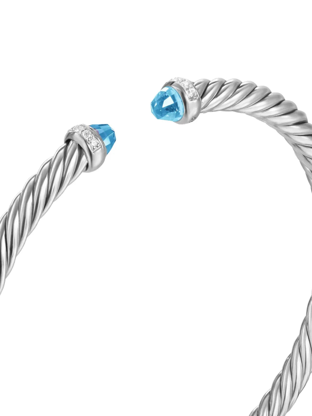 sterling silver Cablespira Flex® diamond bracelet (4mm)