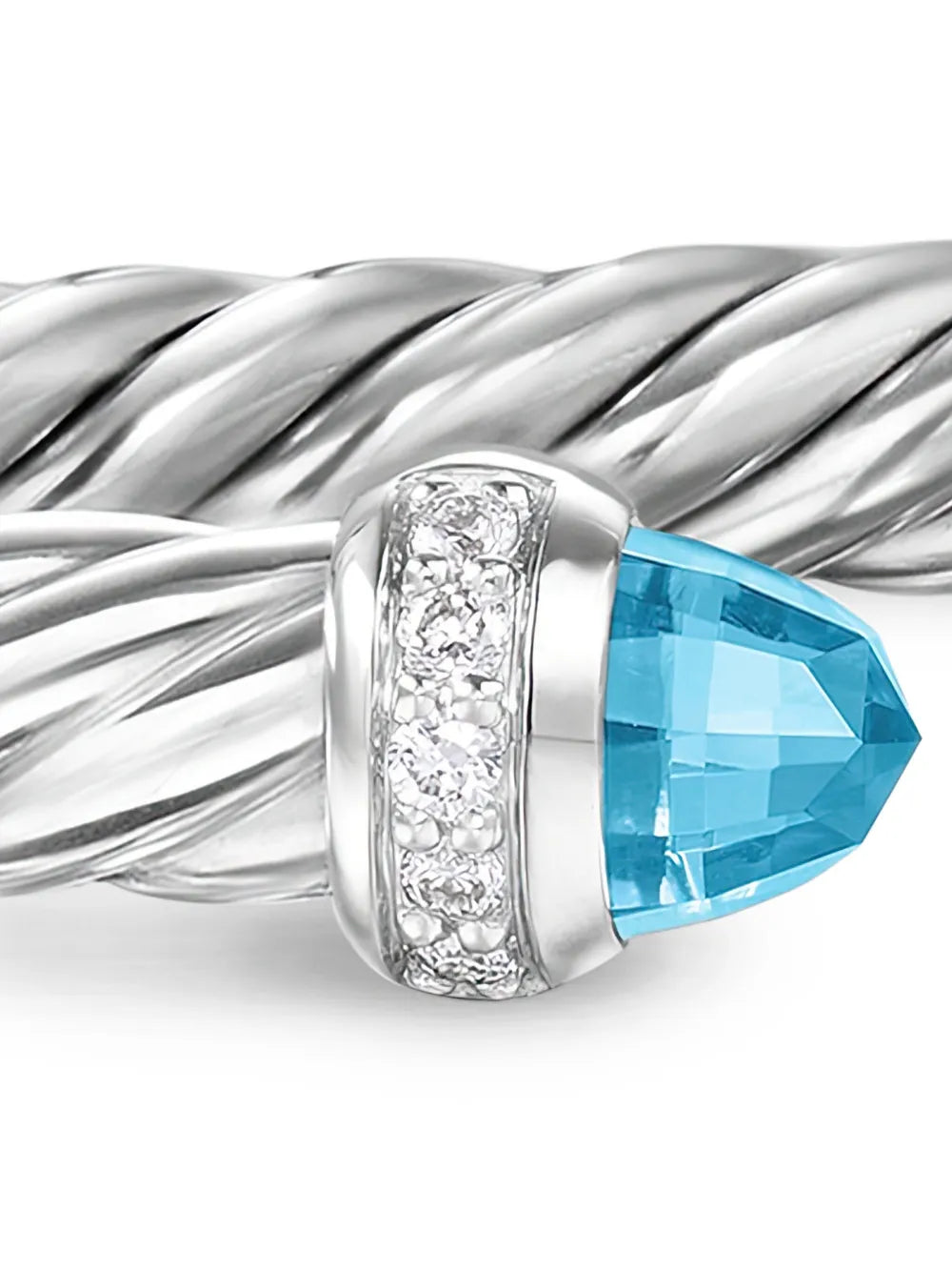 sterling silver Cablespira Flex® diamond bracelet (4mm)