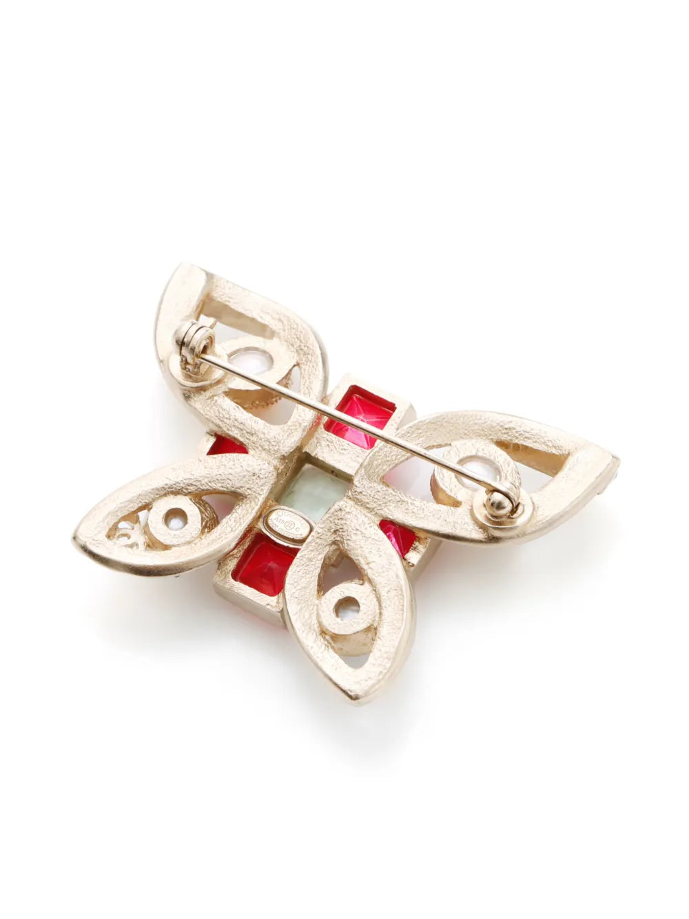 2016 Butterfly faux-pearl brooch