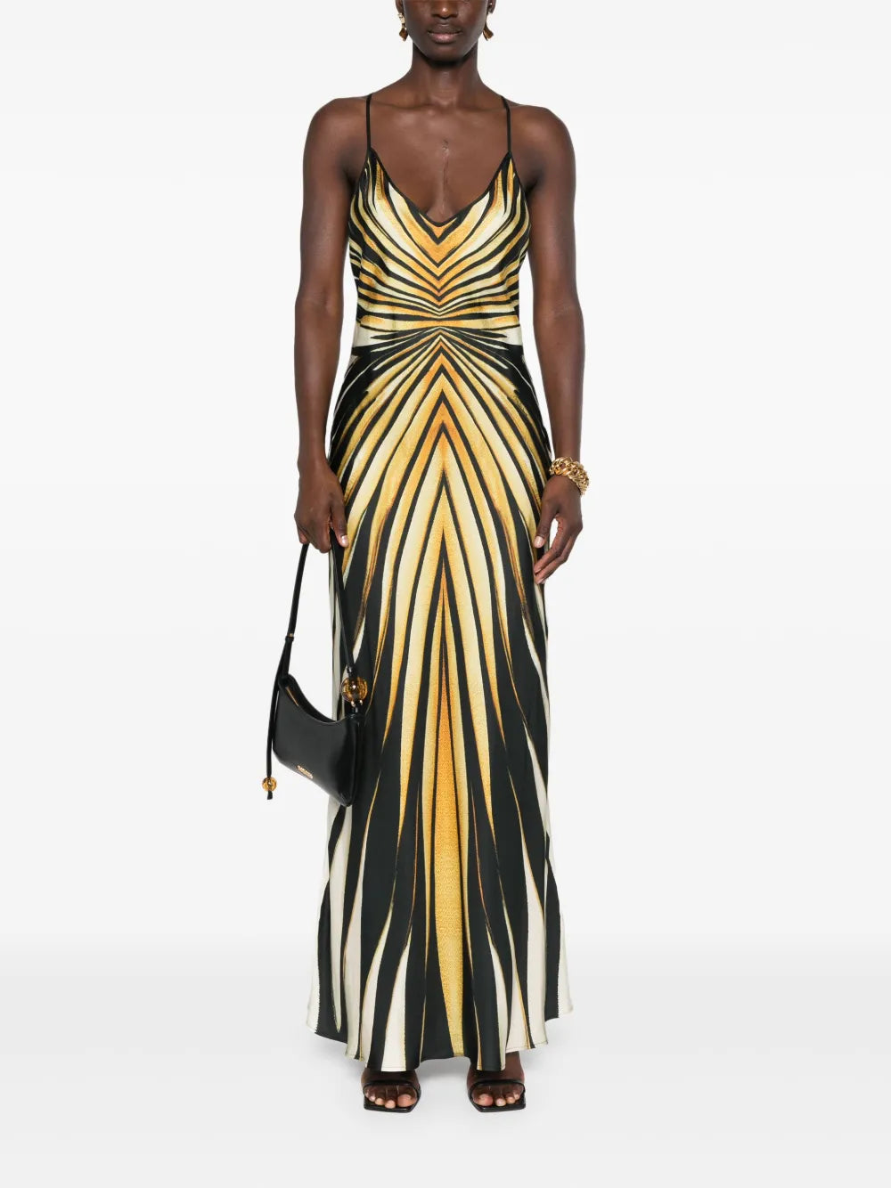 abstract-print slip dress