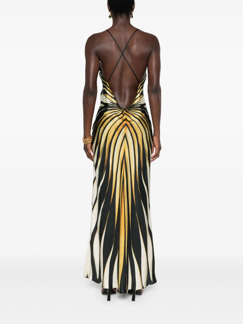 abstract-print slip dress
