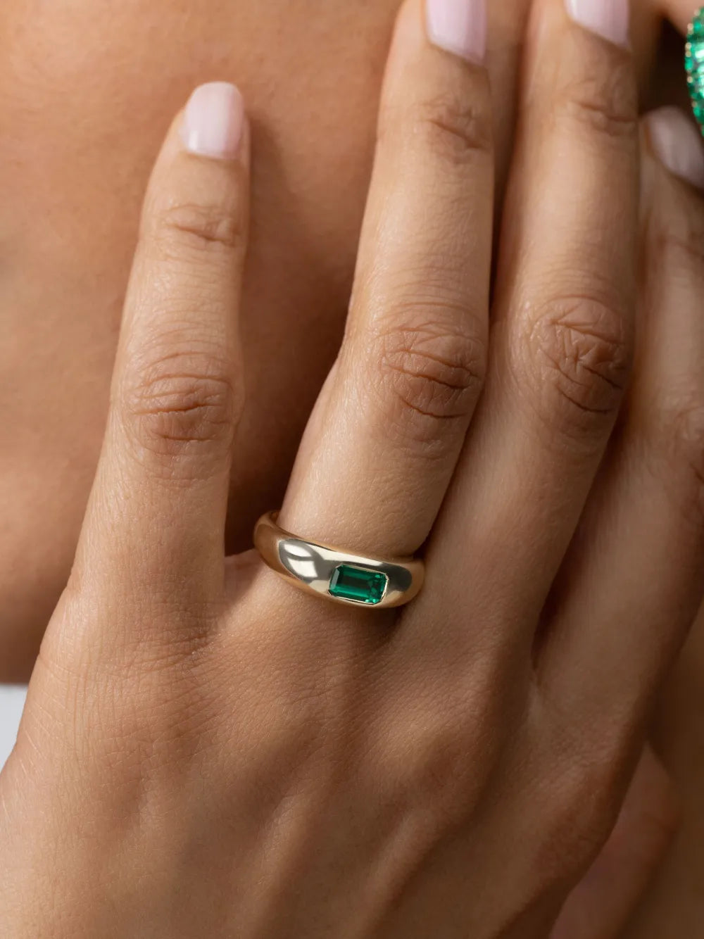 14kt yellow gold Eden Oasis emerald ring