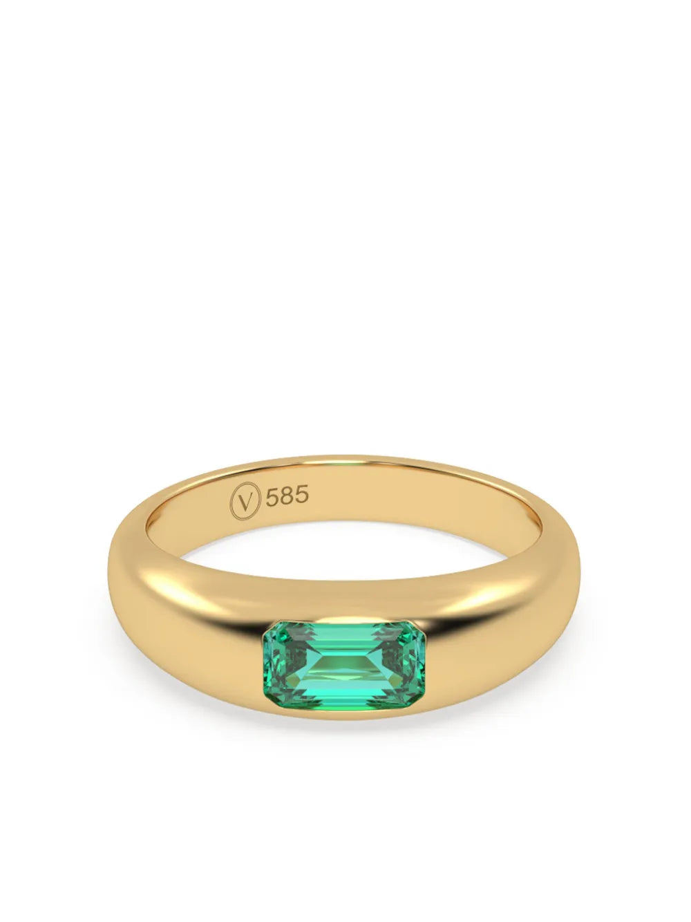 14kt yellow gold Eden Oasis emerald ring