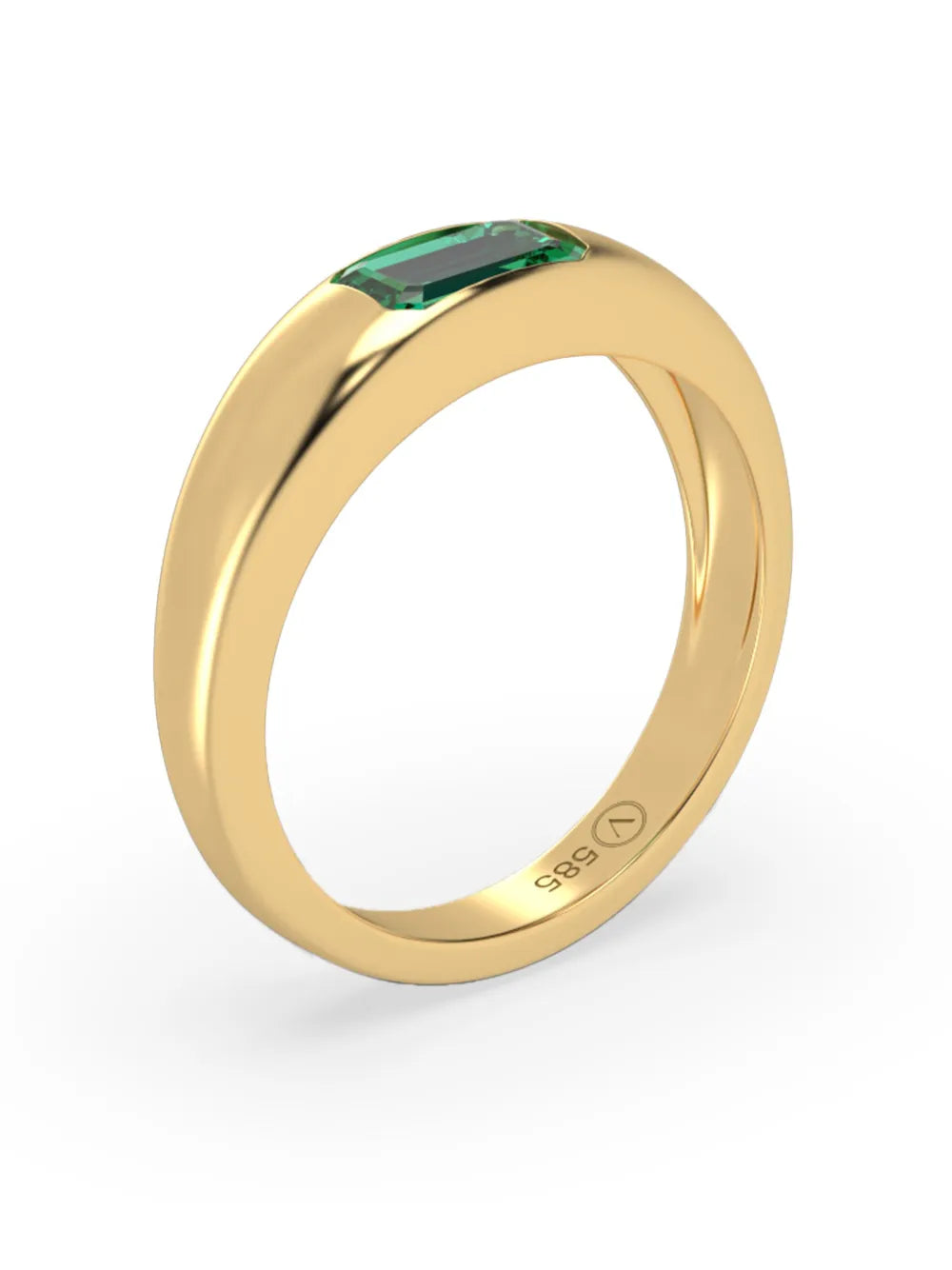 14kt yellow gold Eden Oasis emerald ring