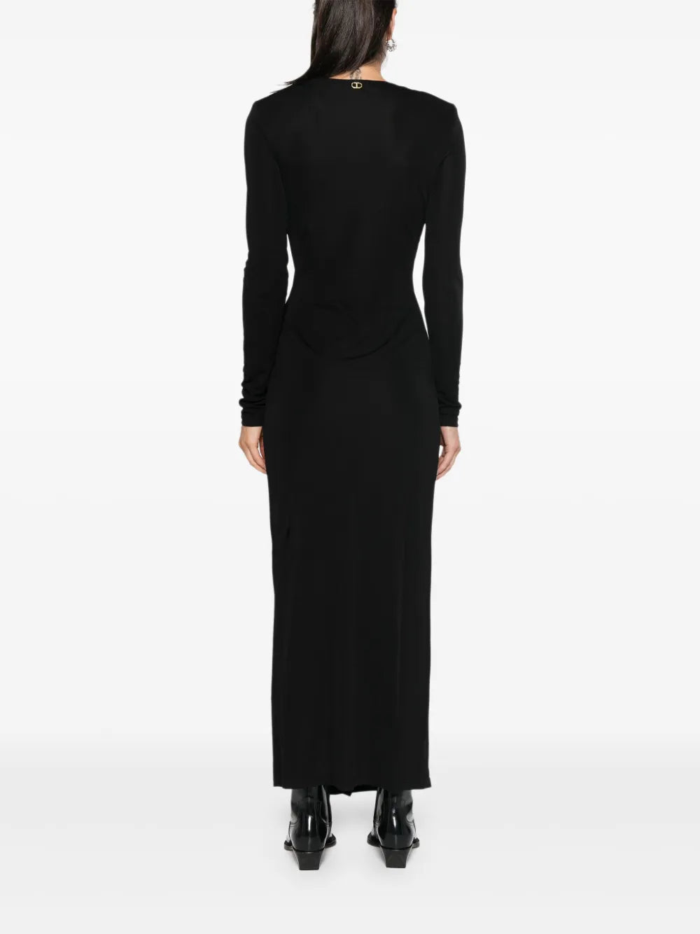 draped-detail maxi dress
