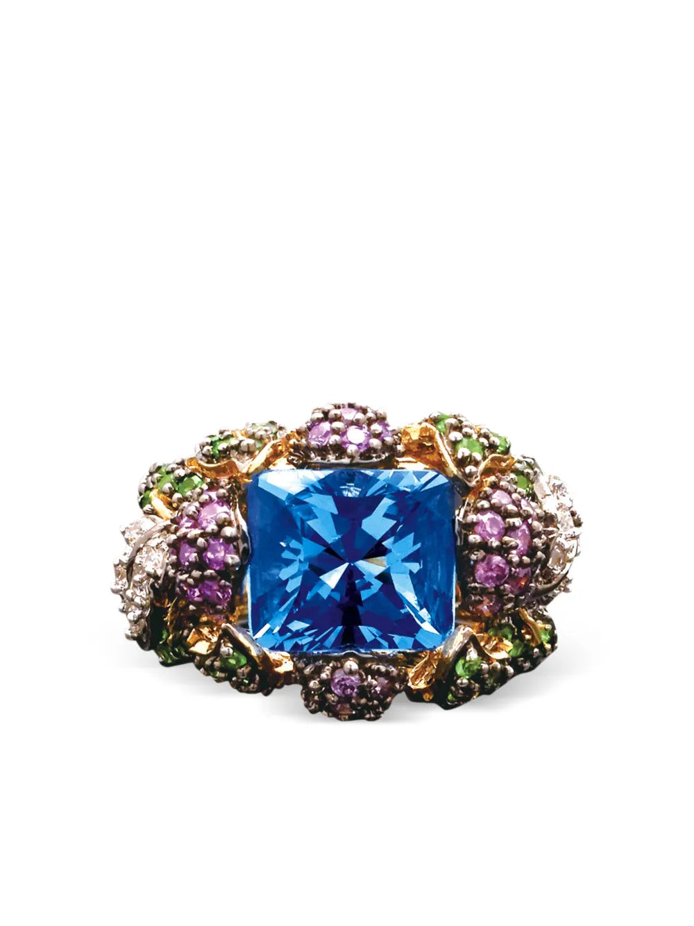 18kt yellow gold Blueberry gemstone ring
