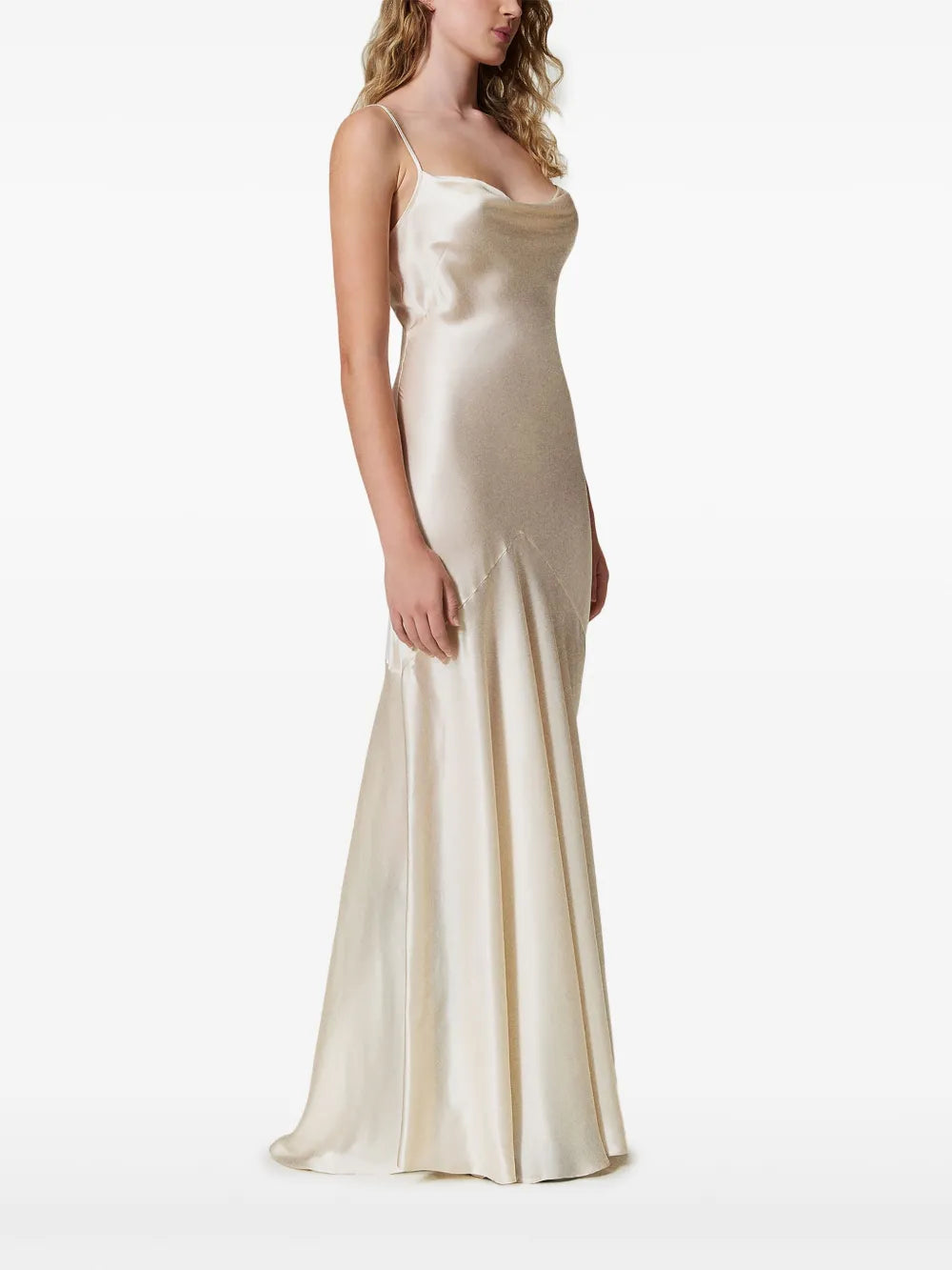 satin-weave dress 