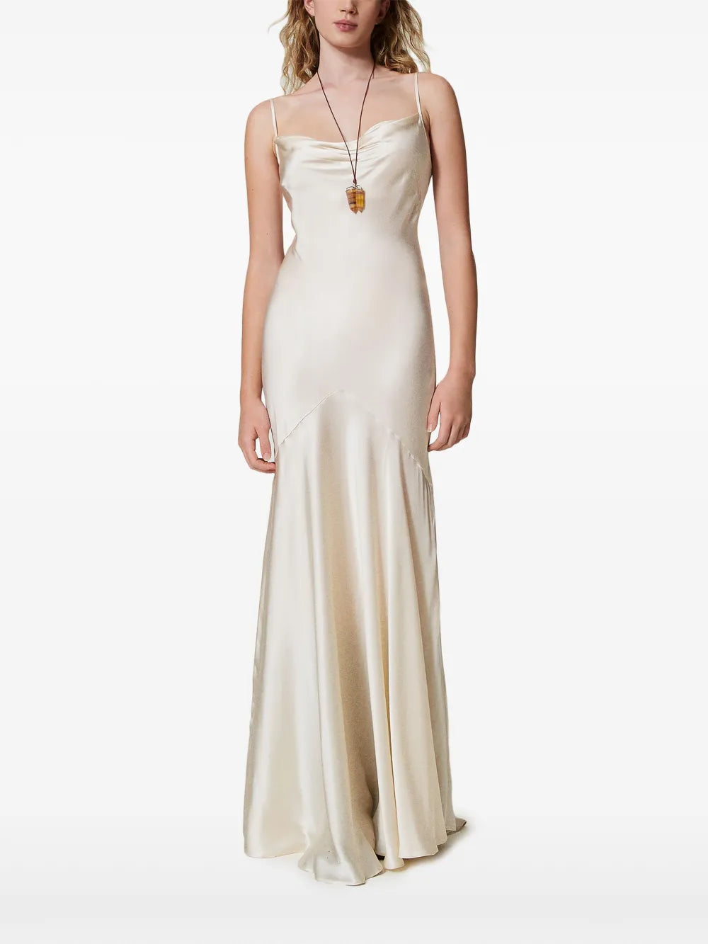 satin-weave dress 
