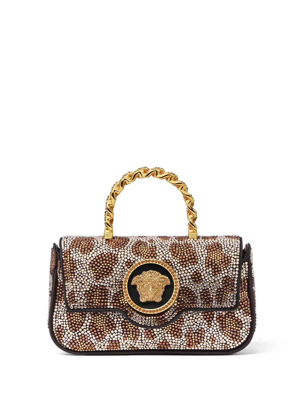 La Medusa crystal-leopard mini bag