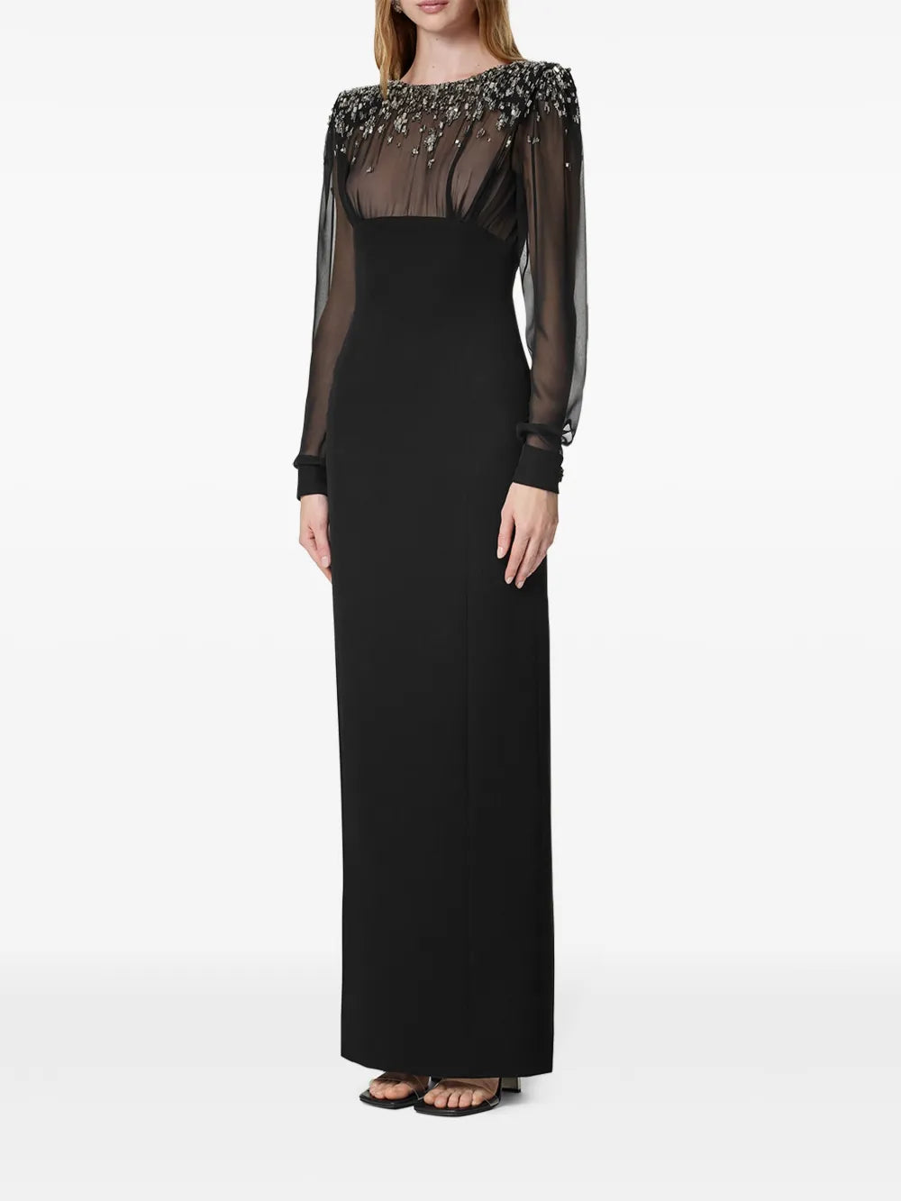 crystal-embellished maxi dress