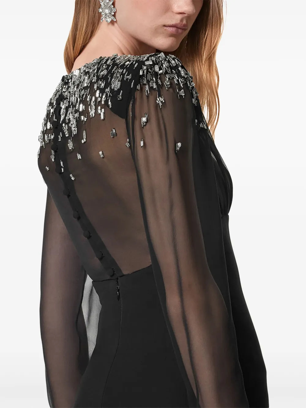 crystal-embellished maxi dress