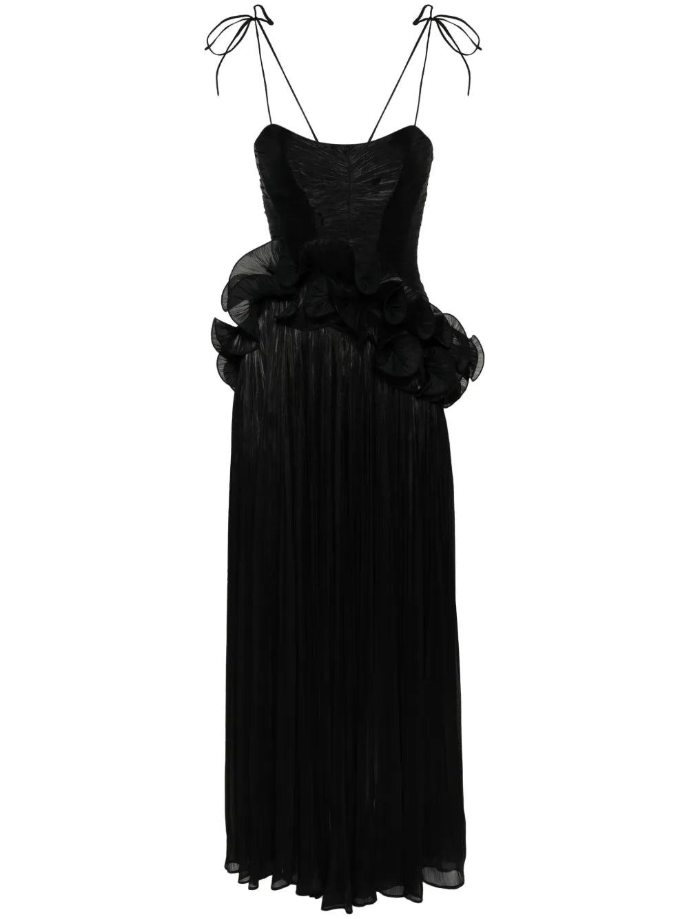 ruffled maxi dress