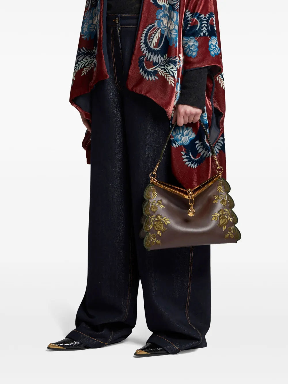 medium embroidered Vela shoulder bag