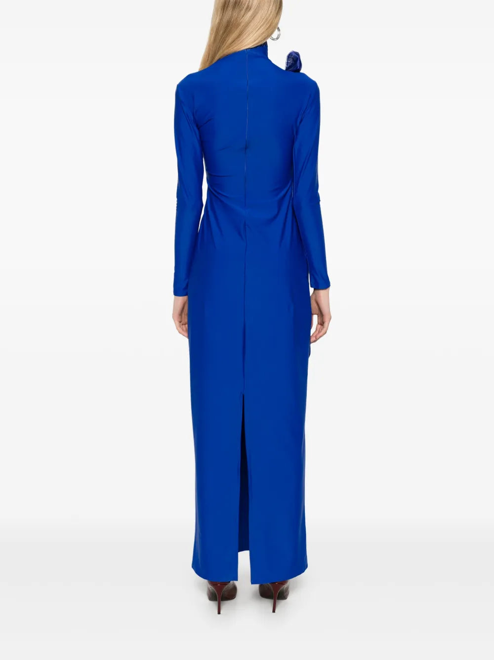 draped-detail maxi dress