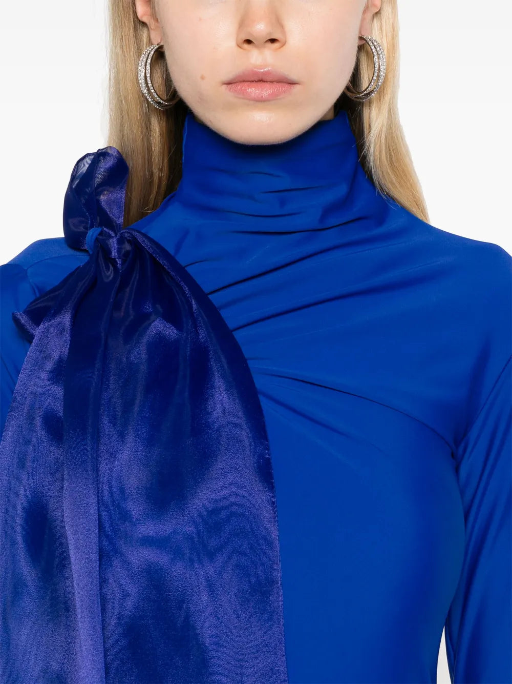 draped-detail maxi dress