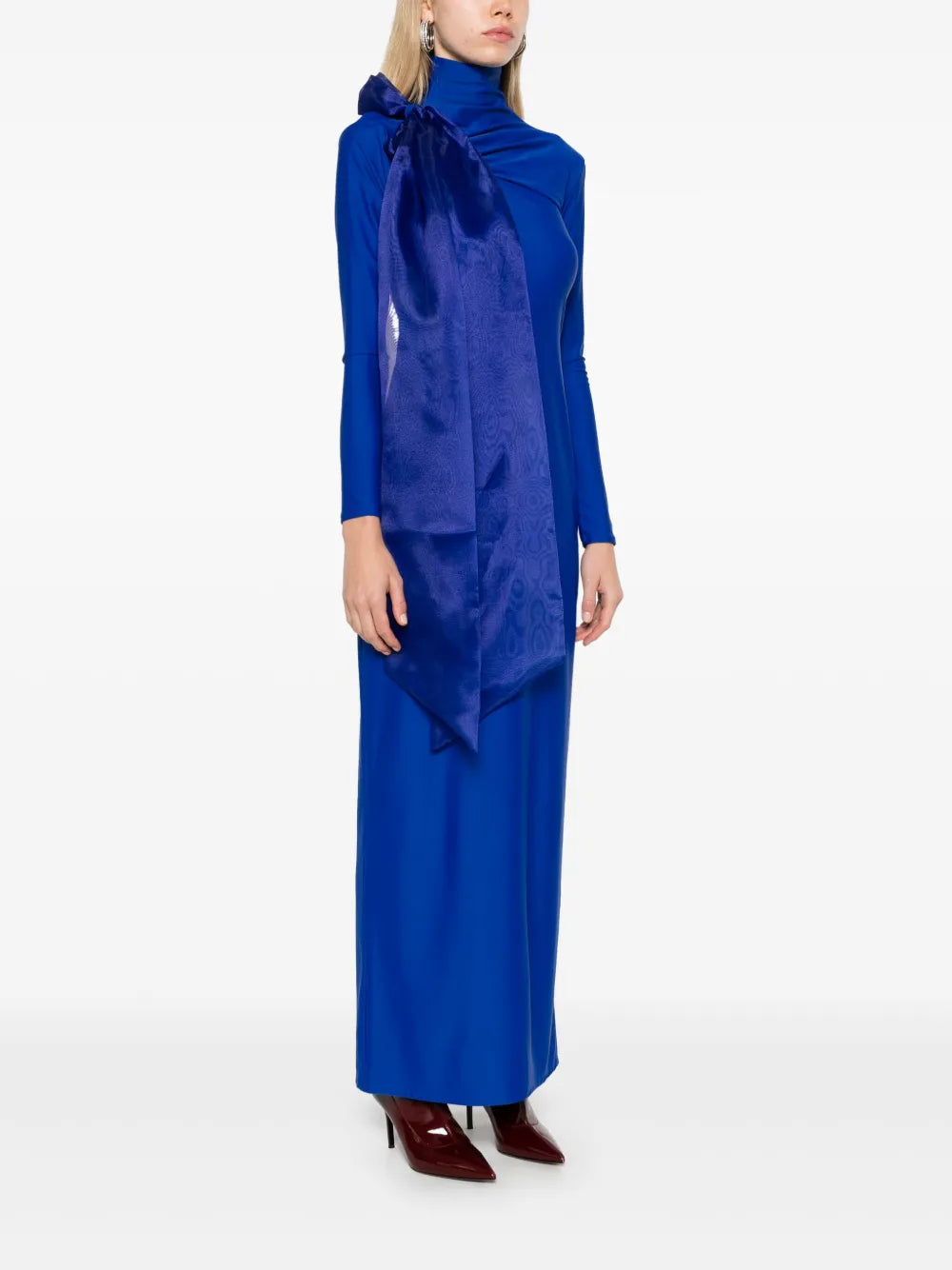 draped-detail maxi dress