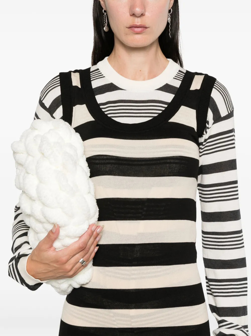 stripes cotton midi dress