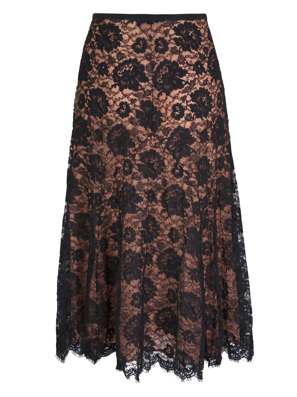 Dance crushed floral lace skirt