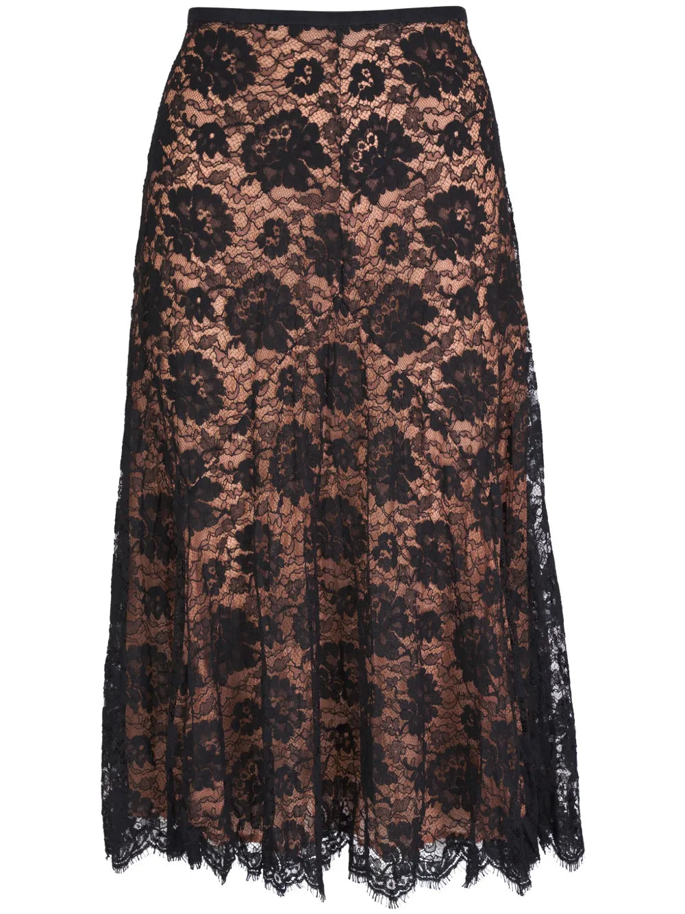 Dance crushed floral lace skirt