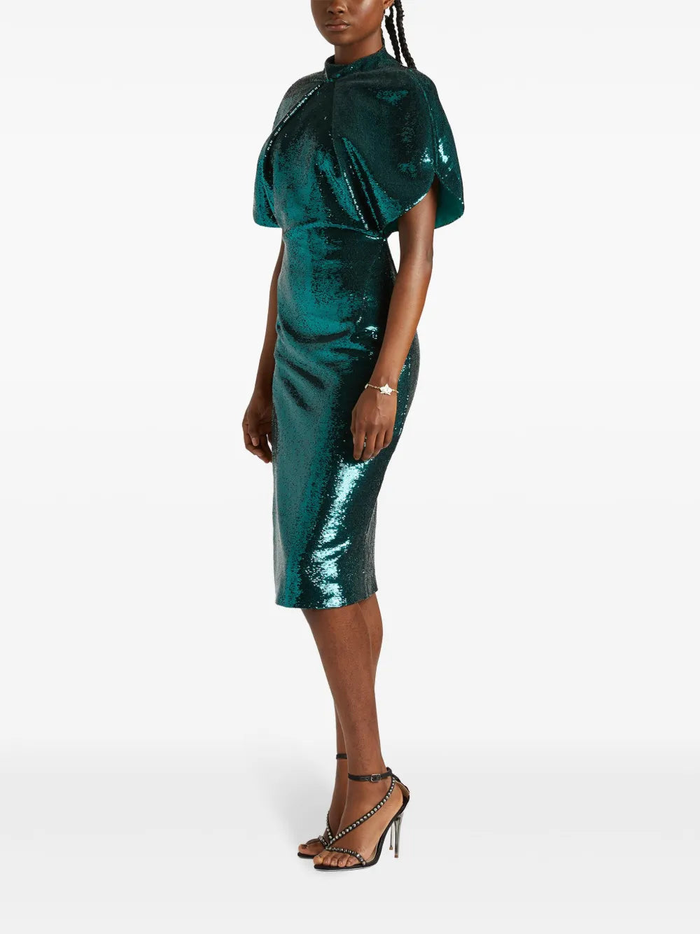 sequin-embellished midi dress