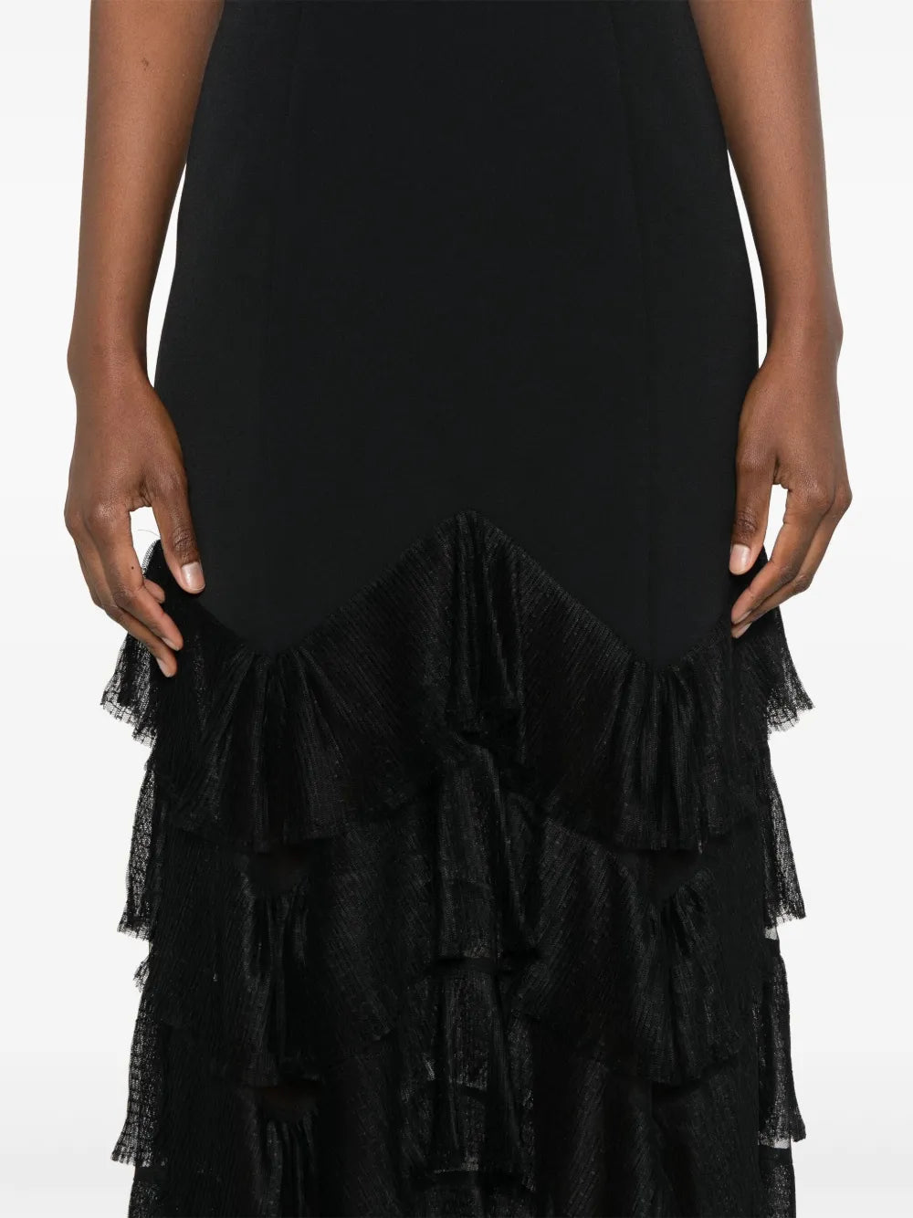 ruffled maxi dress