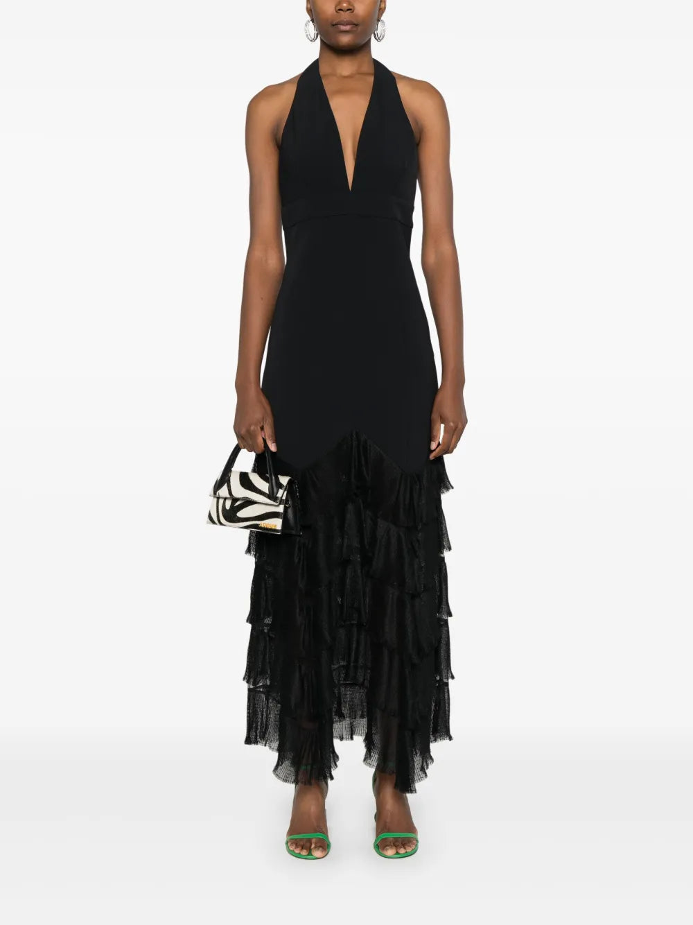 ruffled maxi dress