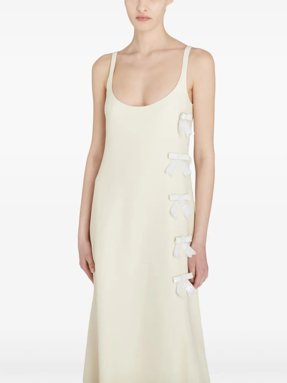 bow detailing long dress 
