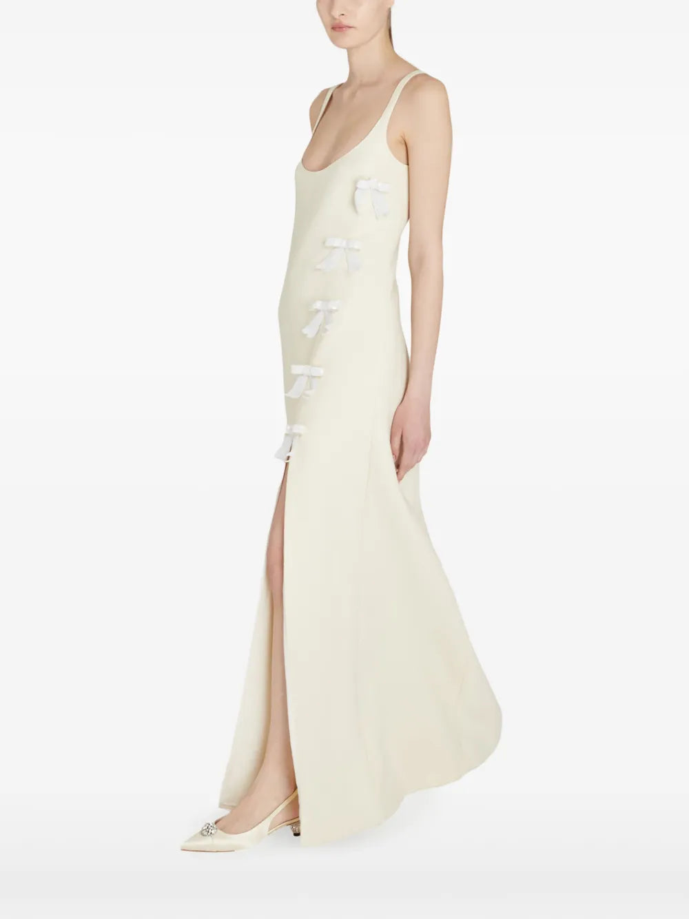 bow detailing long dress 
